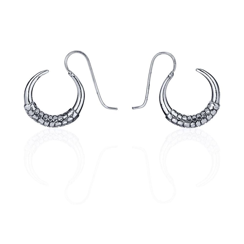 Silver Naga Earrings