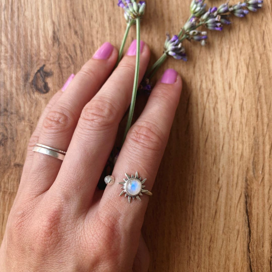 Moonstone Sunrise Ring