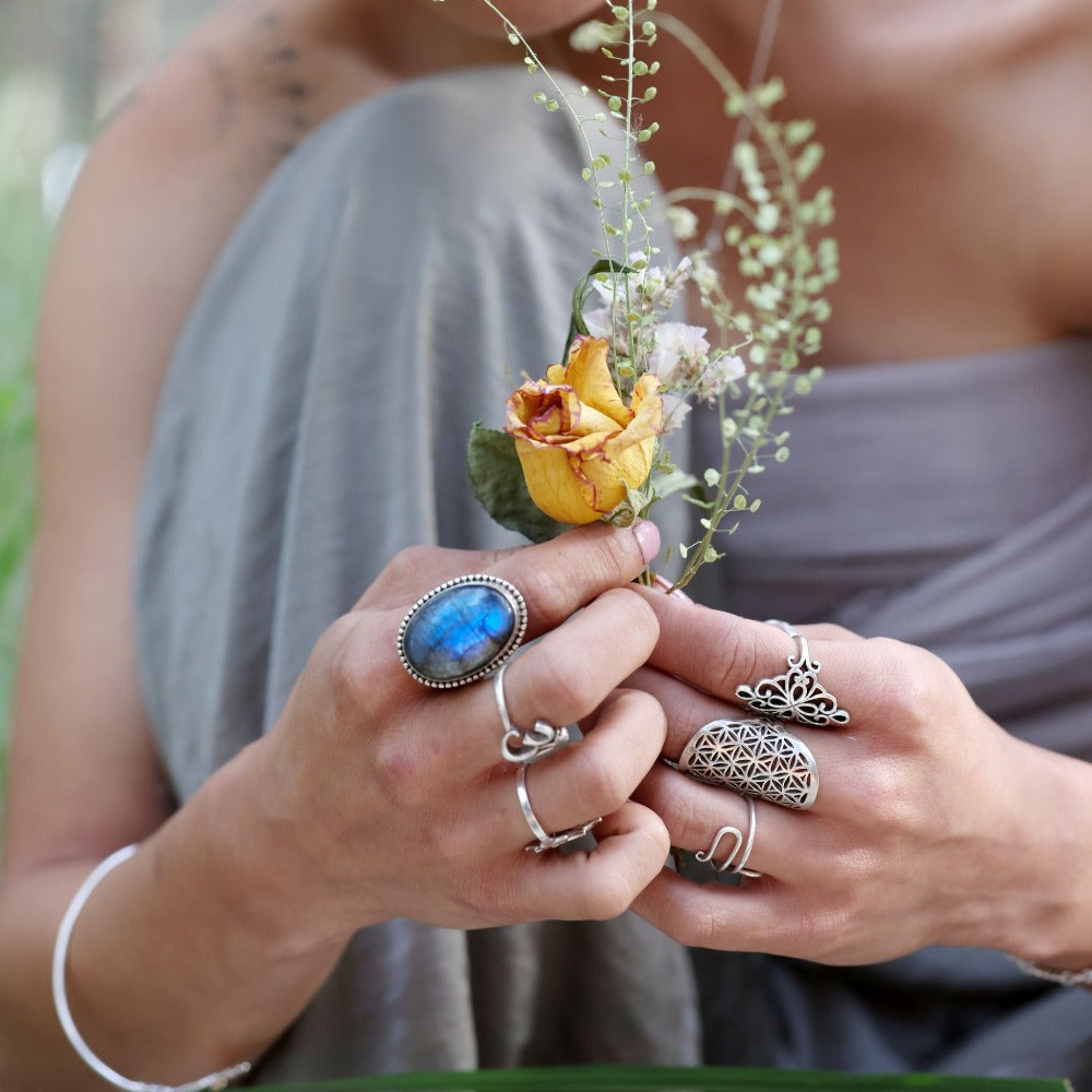 Anello labradorite Malina