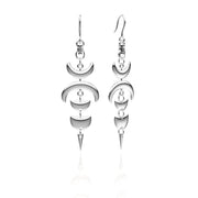 Silver Crescent Moon Earrings