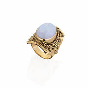 Anillo Muse con piedra lunar