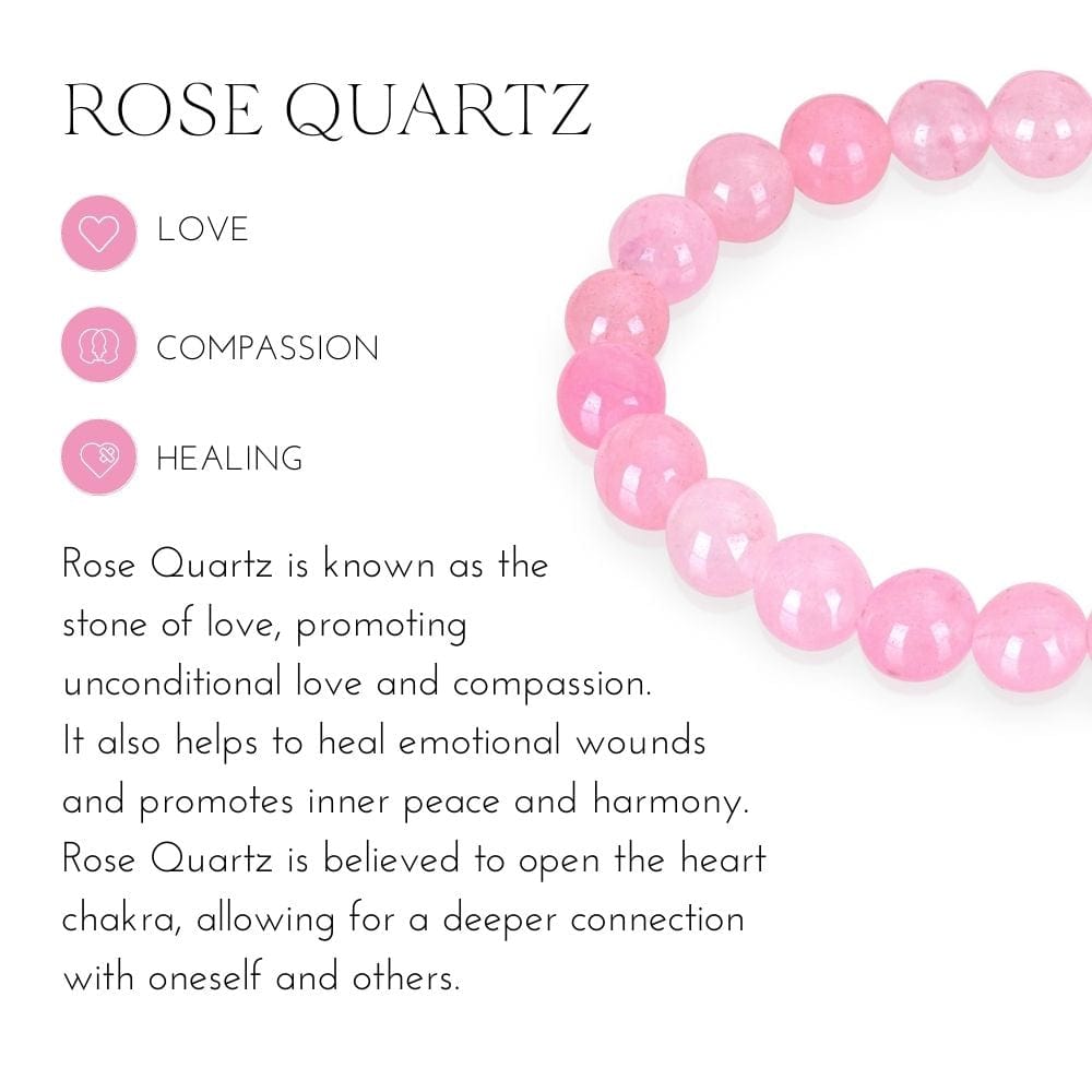 Bracelet Mala Quartz Rose Amour