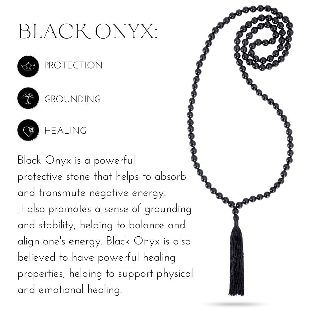 Collier protecteur Onyx noir Mala