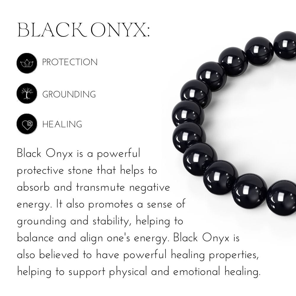 Bracelet Mala protecteur en onyx noir